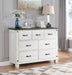 Lilith 7-drawer Dresser Distressed Grey and White image