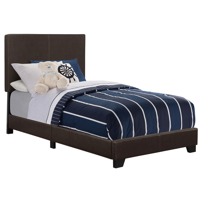 Dorian Upholstered Twin Bed Brown image