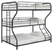 Garner Triple Full Over Twin Over Full Bunk Bed with Ladder Gunmetal image