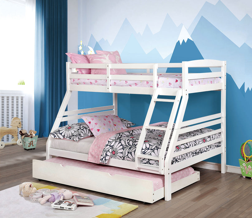 Elaine Wire-Brushed Warm Gray Twin/ Full Bunk Bed