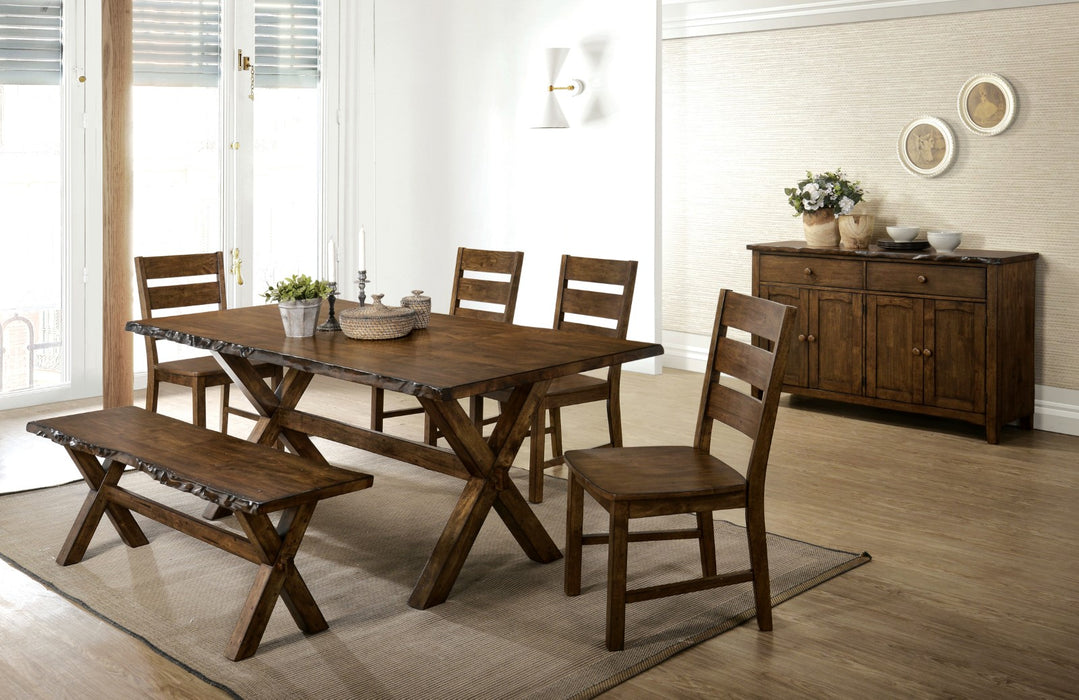 Woodworth Walnut 6 Pc. Dining Table Set w/ Bench