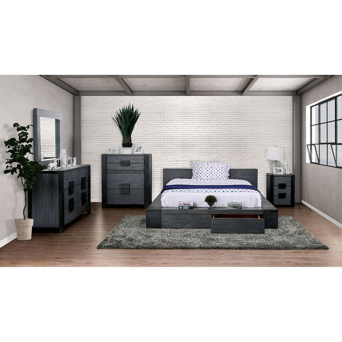 Janeiro Gray 5 Pc. Queen Bedroom Set w/ 2NS