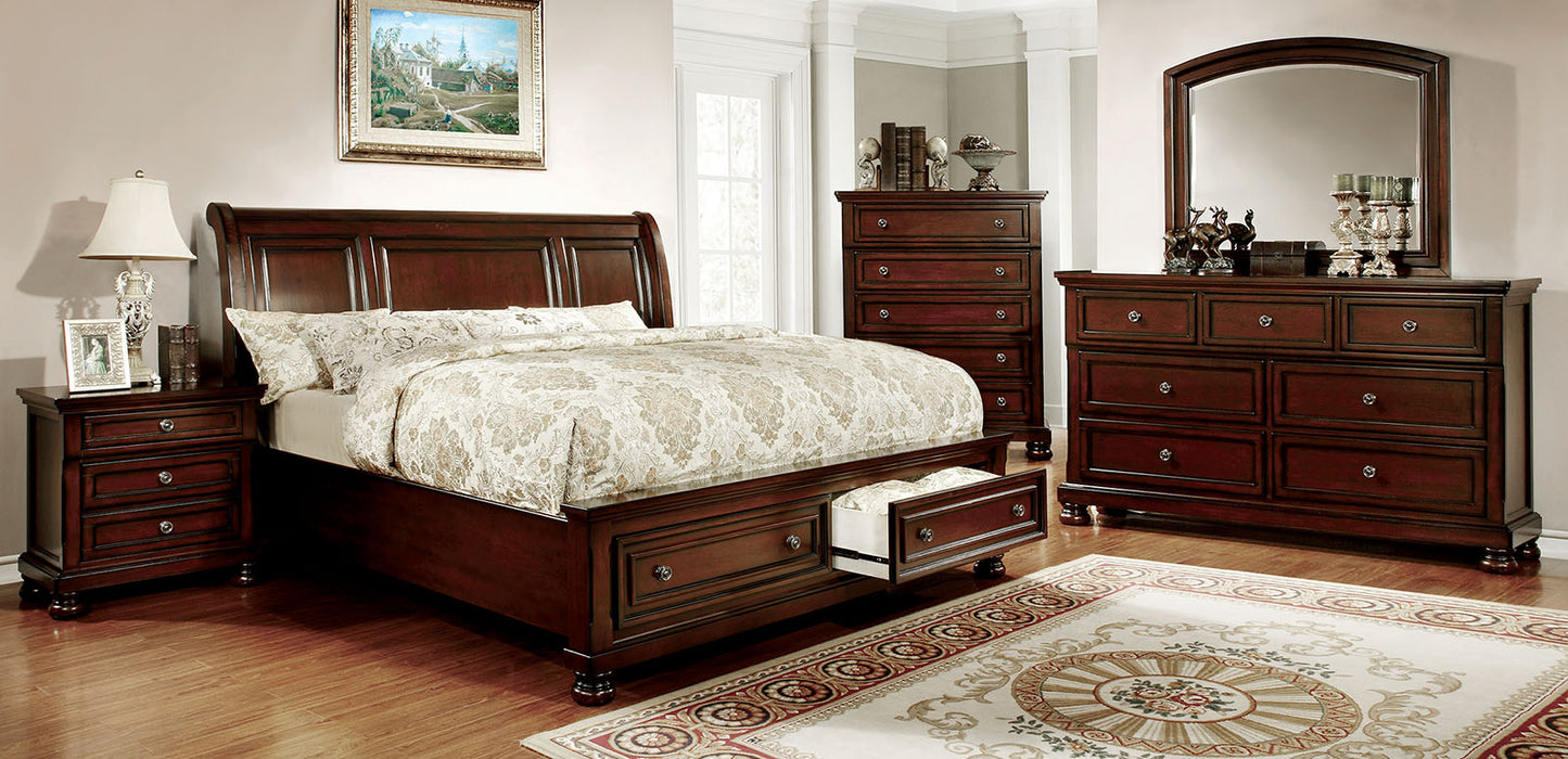 NORTHVILLE Dark Cherry 5 Pc. Queen Bedroom Set w/ 2NS