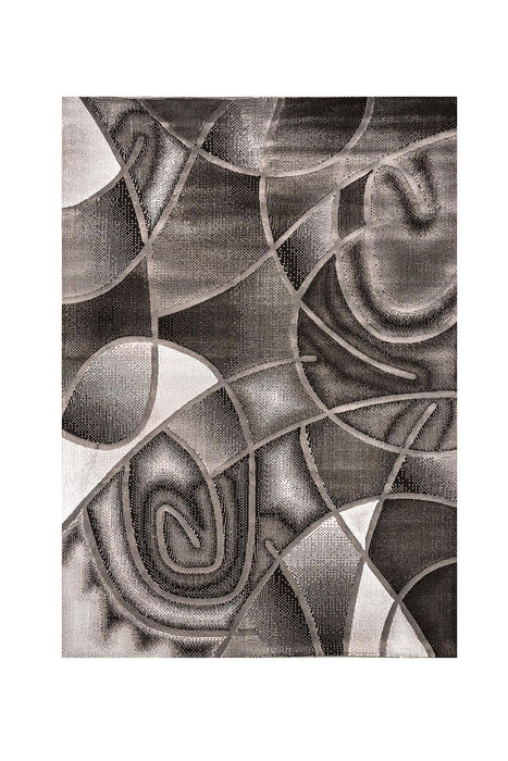 Sivas Gray/Black 5' X 8' Area Rug