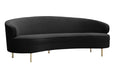 Baila Black Velvet Sofa image