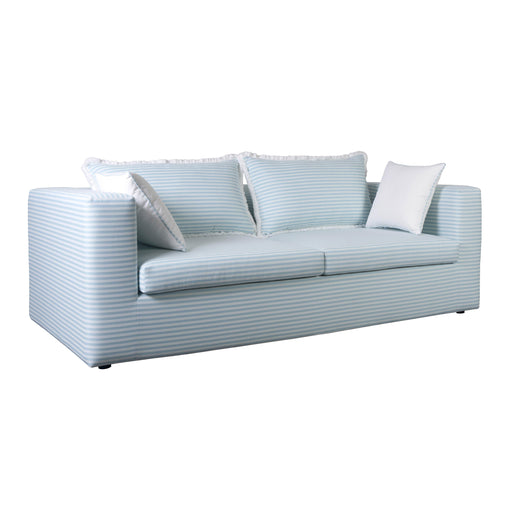 Salty Blue Striped Outdoor Sofa image