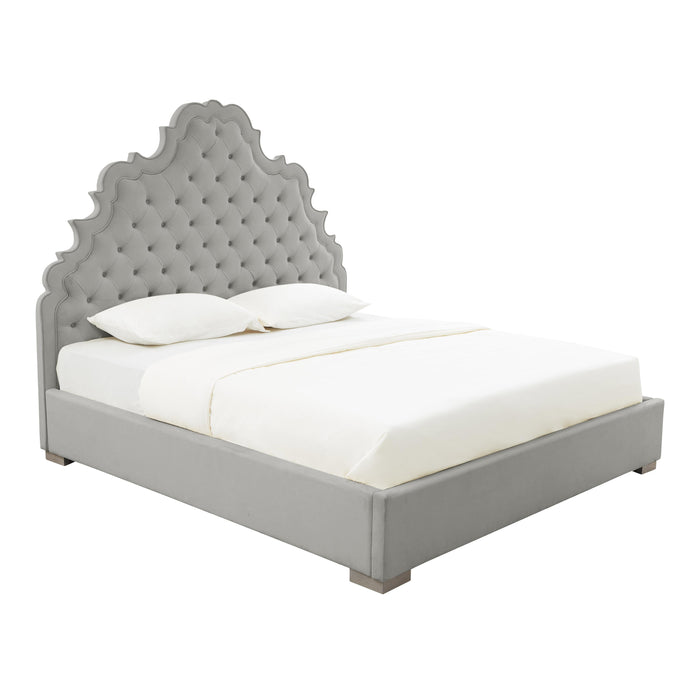 Carolina Grey Velvet Bed in King image