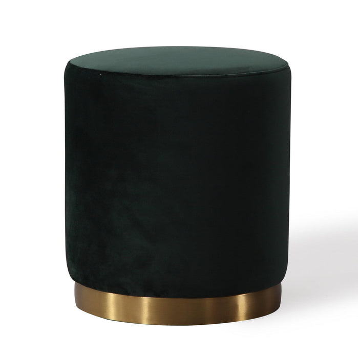 Opal Green Velvet Ottoman image