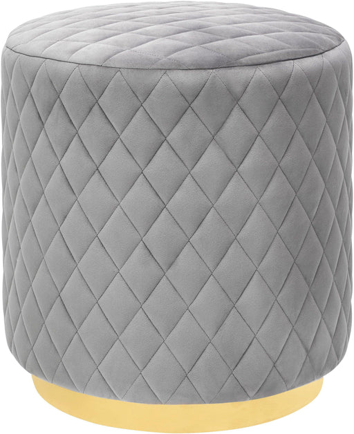 Abir Grey Velvet Ottoman image