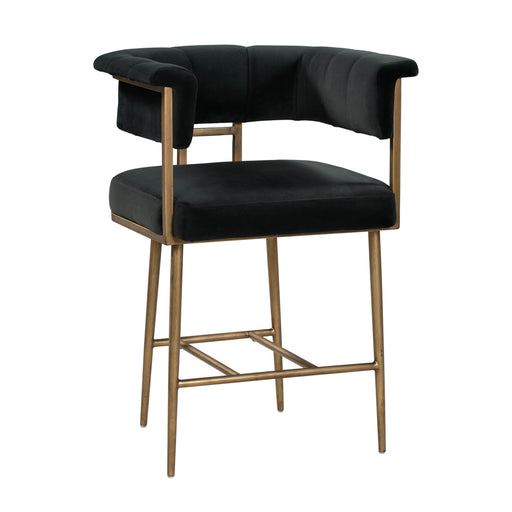 Astrid Grey Velvet Counter Stool image