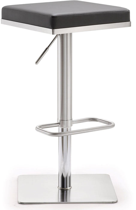 Bari Grey Stainless Steel Adjustable Barstool image