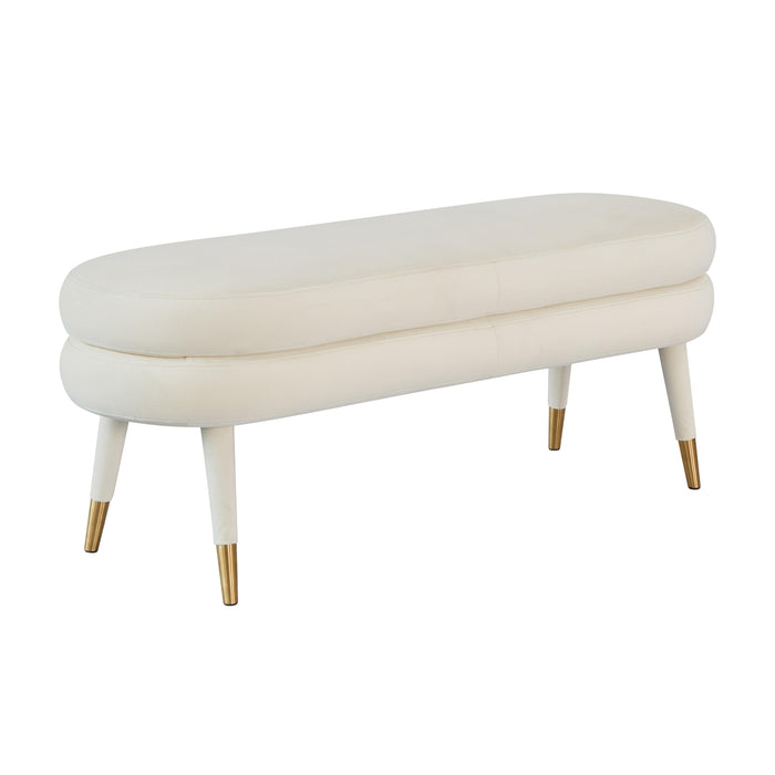 Betty Cream Velvet Bench image