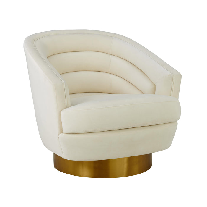 Canyon Cream Velvet Swivel Chair image