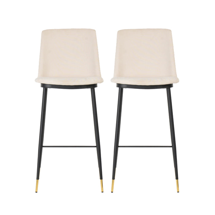 Evora Cream Velvet Counter Stool Set of 2 image