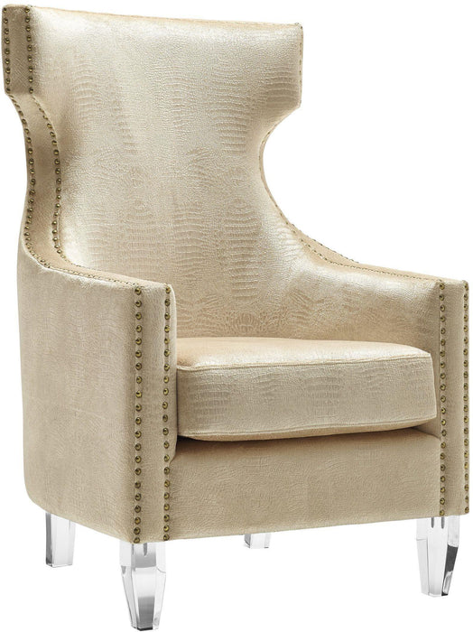 Gramercy Gold Croc Velvet Wing Chair image