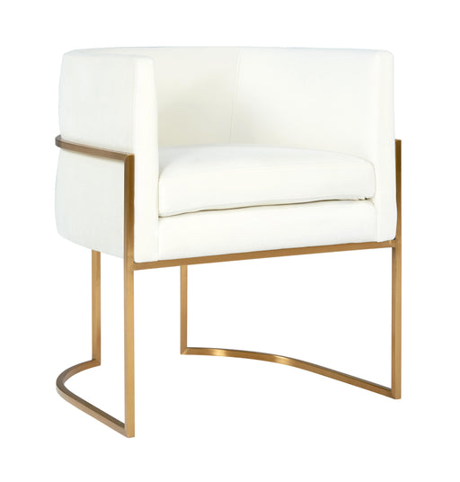 Giselle Cream Velvet Dining Chair Gold Leg image