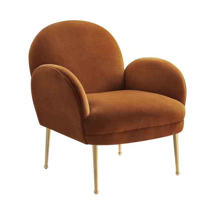 Gwen Cognac Velvet Chair image