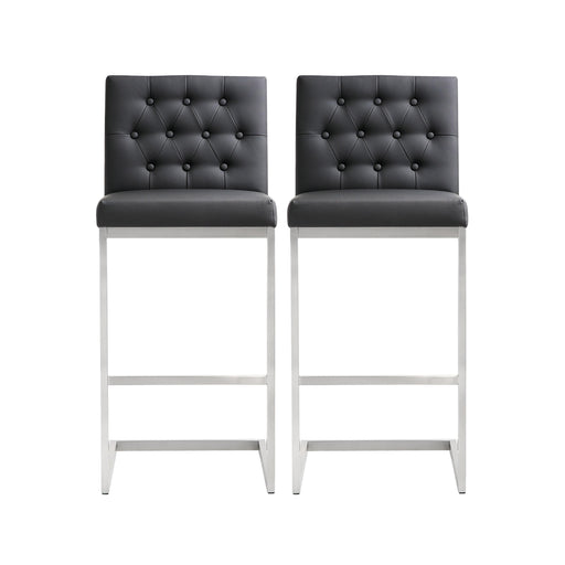 Helsinki Black Stainless Steel Barstool - Set of 2 image