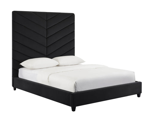 Javan Black Velvet Bed in King image