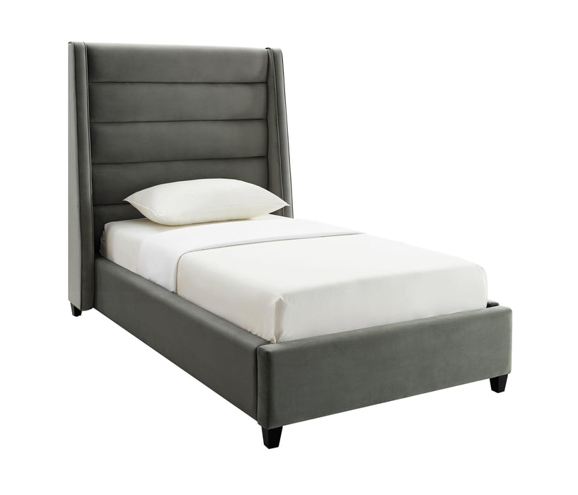 Koah Grey Velvet Bed in Twin image