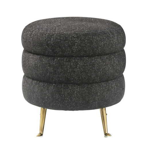 Ladder Black Tweed Ottoman image