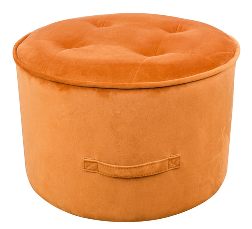 Luna Cognac Velvet Ottoman image