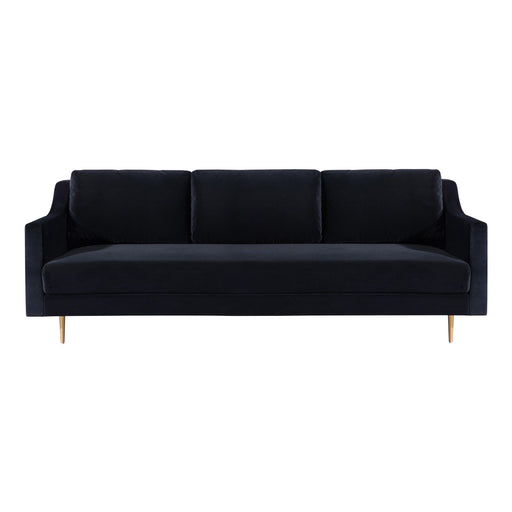 Milan Black Velvet Sofa image