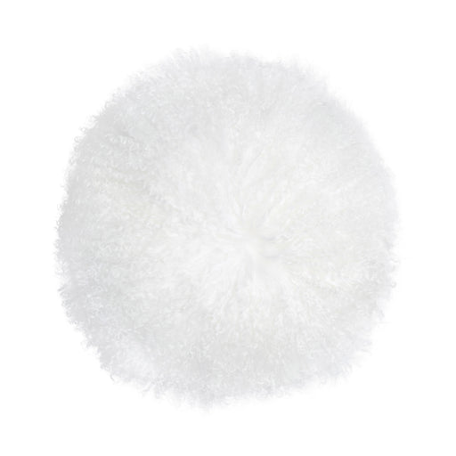 New Zealand White Sheepskin 16" Round Pillow image