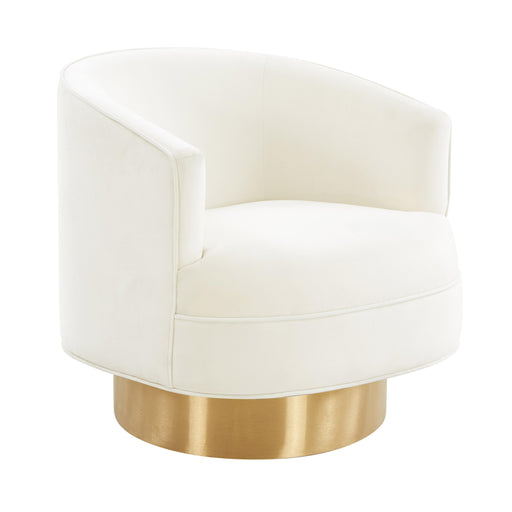 Stella Cream Velvet Swivel Chair image