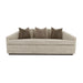 Abreeyah Beige Velvet Sofa image