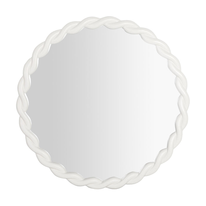 Agnes Cream Round Mirror image