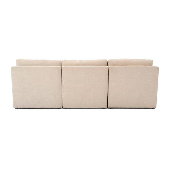 Aiden Beige Modular Small Chaise Sectional