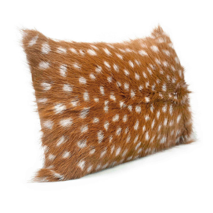 Amber 20 Inch Genuine Goatskin Lumbar Pillow