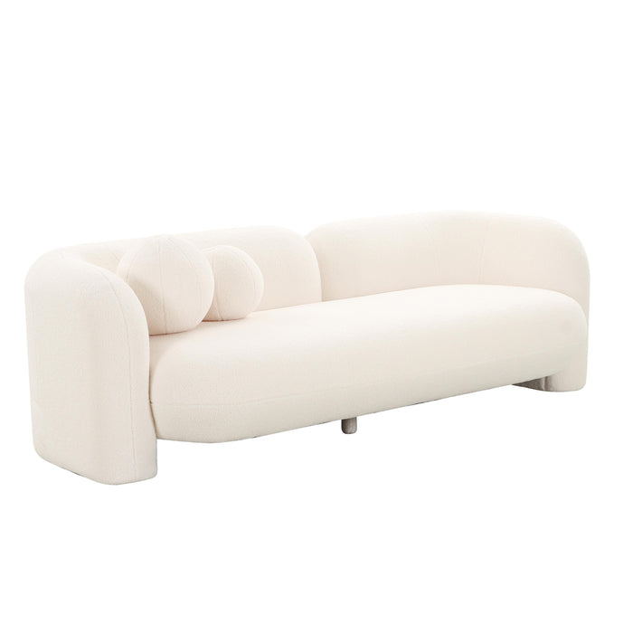 Amelie Cream Faux Fur Sofa image