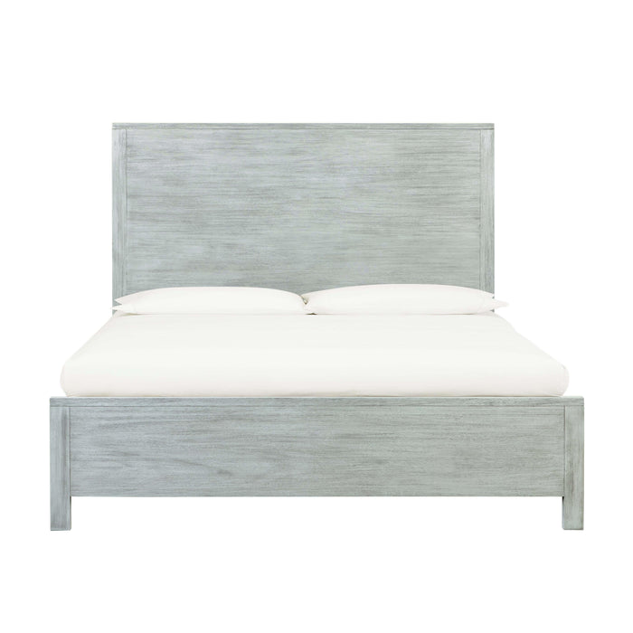 Asheville Grey Washed Wooden King Bed