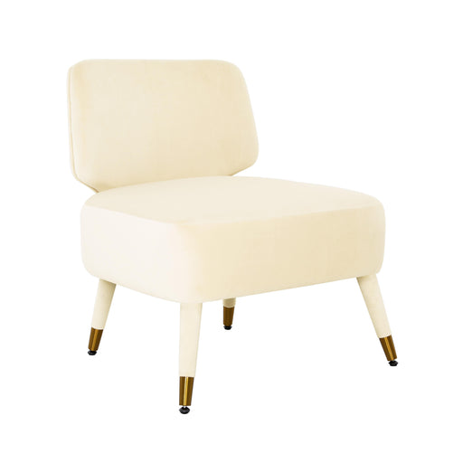 Athena Cream Velvet Accent Chair image