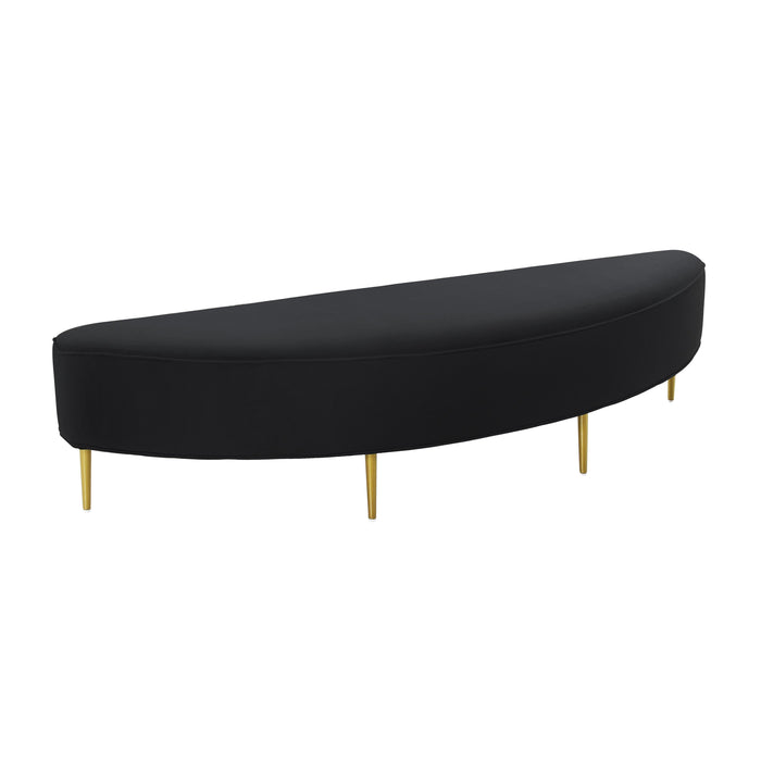 Bianca Black Velvet King Bench image