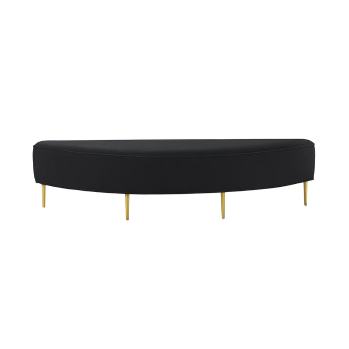 Bianca Black Velvet King Bench