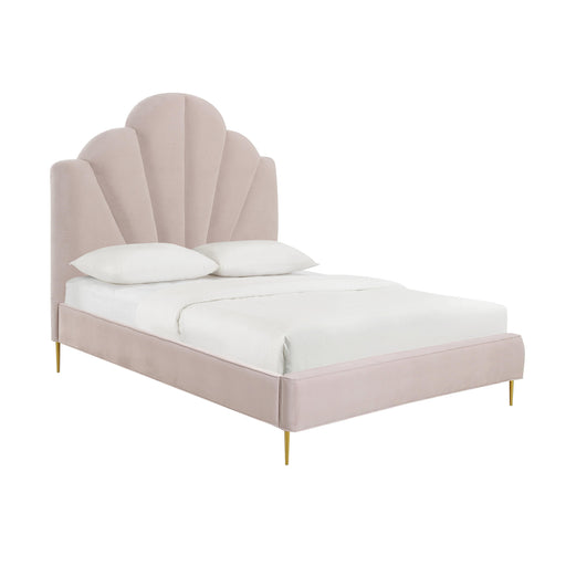 Bianca Blush Velvet Bed in Full image