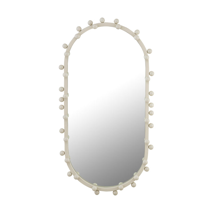 Bubbles Ivory Large Oval Wall Mirror image