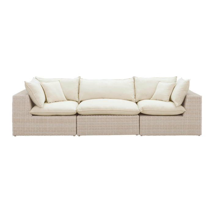 Cali Natural Wicker Outdoor Modular Sofa