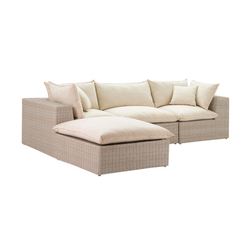 Cali Natural Wicker Outdoor Modular Sectional image