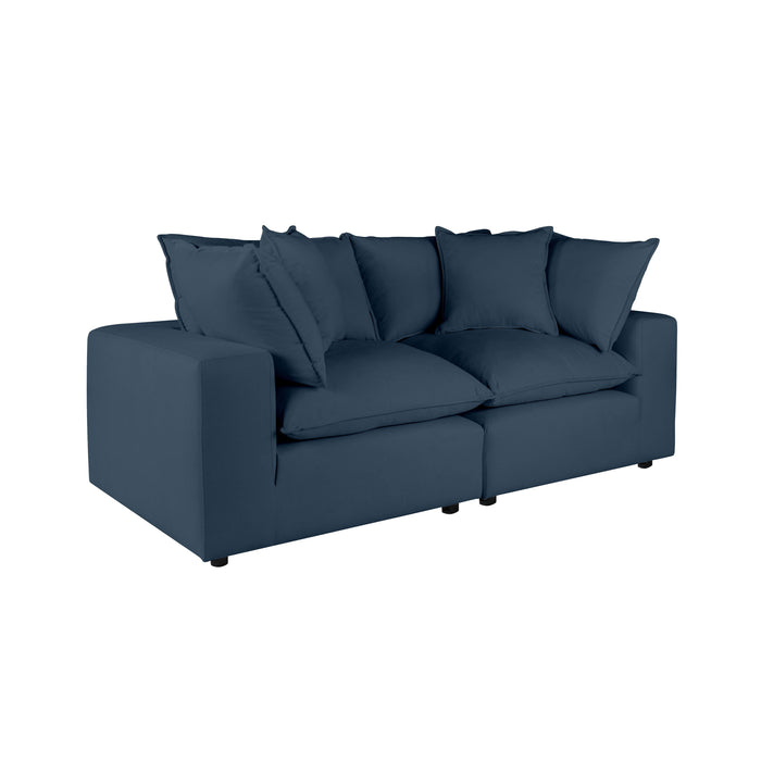 Cali Navy Modular Loveseat image