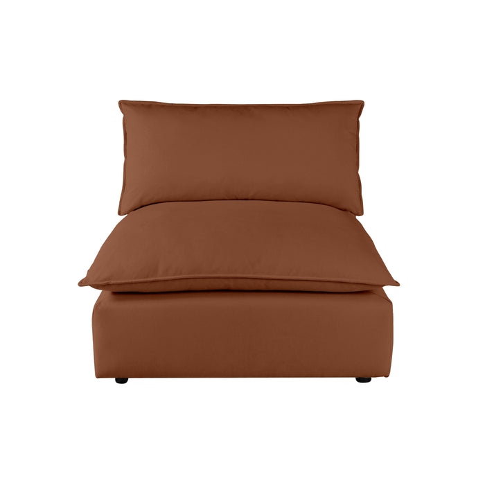 Cali Rust Armless Chair