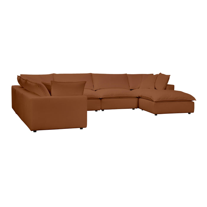 Cali Rust Modular Large Chaise Sectional