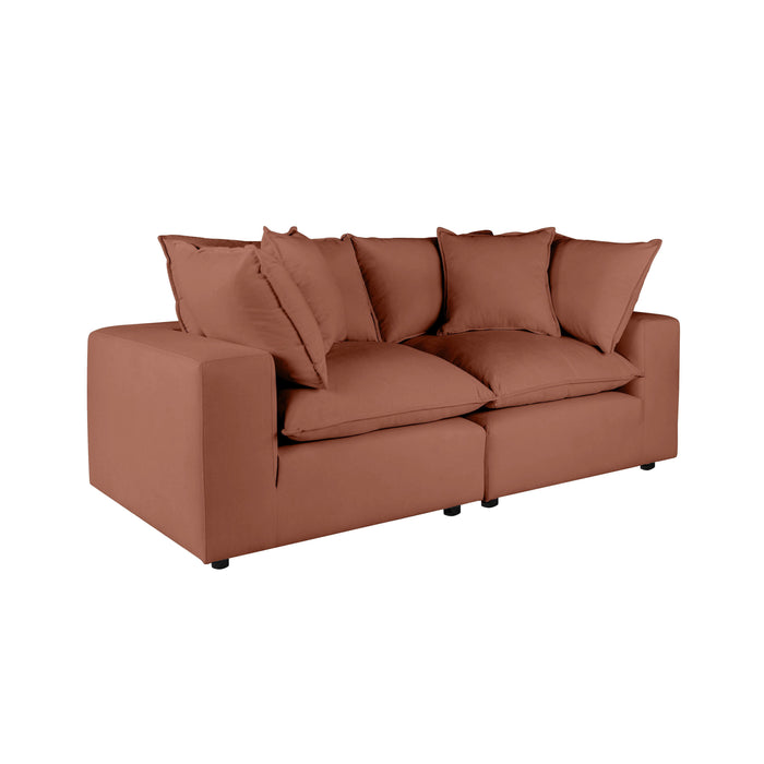 Cali Rust Modular Loveseat image