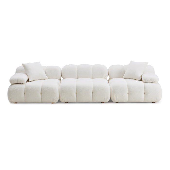 Calliope Cream Vegan Shearling Modular Sofa