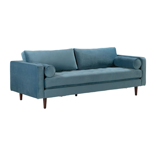 Cave Dusty Blue Velvet Sofa image