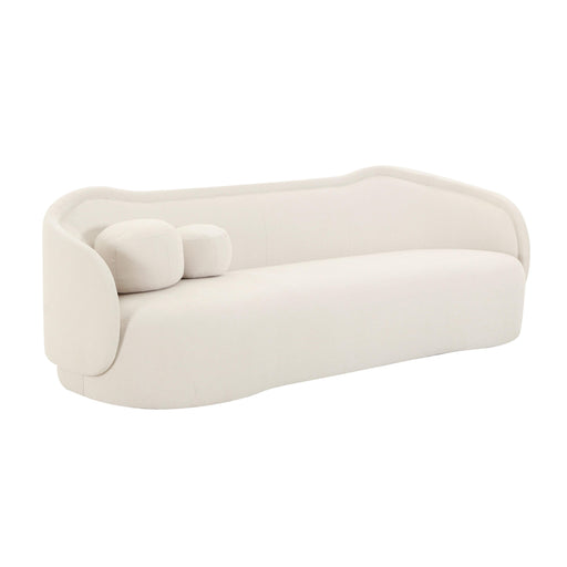 Circe Cream Textured Velvet Sofa image