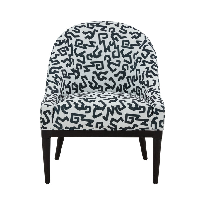 Crystal Velvet Patterned Accent Chair